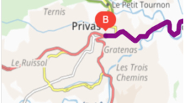 Privas kaart